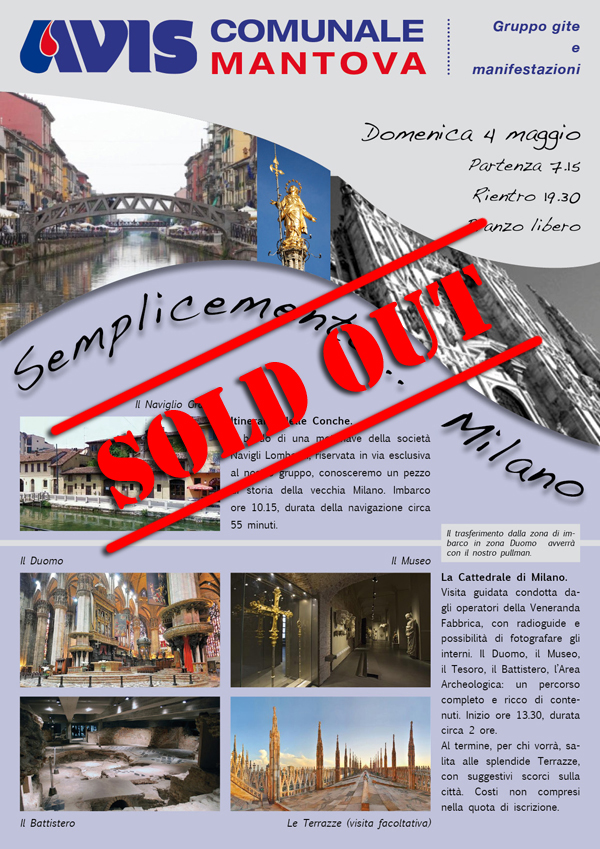 Gita a Milano - Sold out